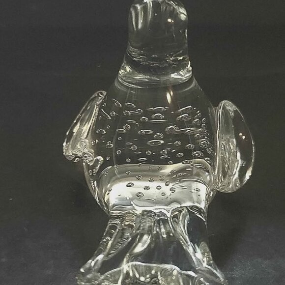 Vintage Glass Bird Paperweight With Controlled Bubbles - Picture 3 of 7